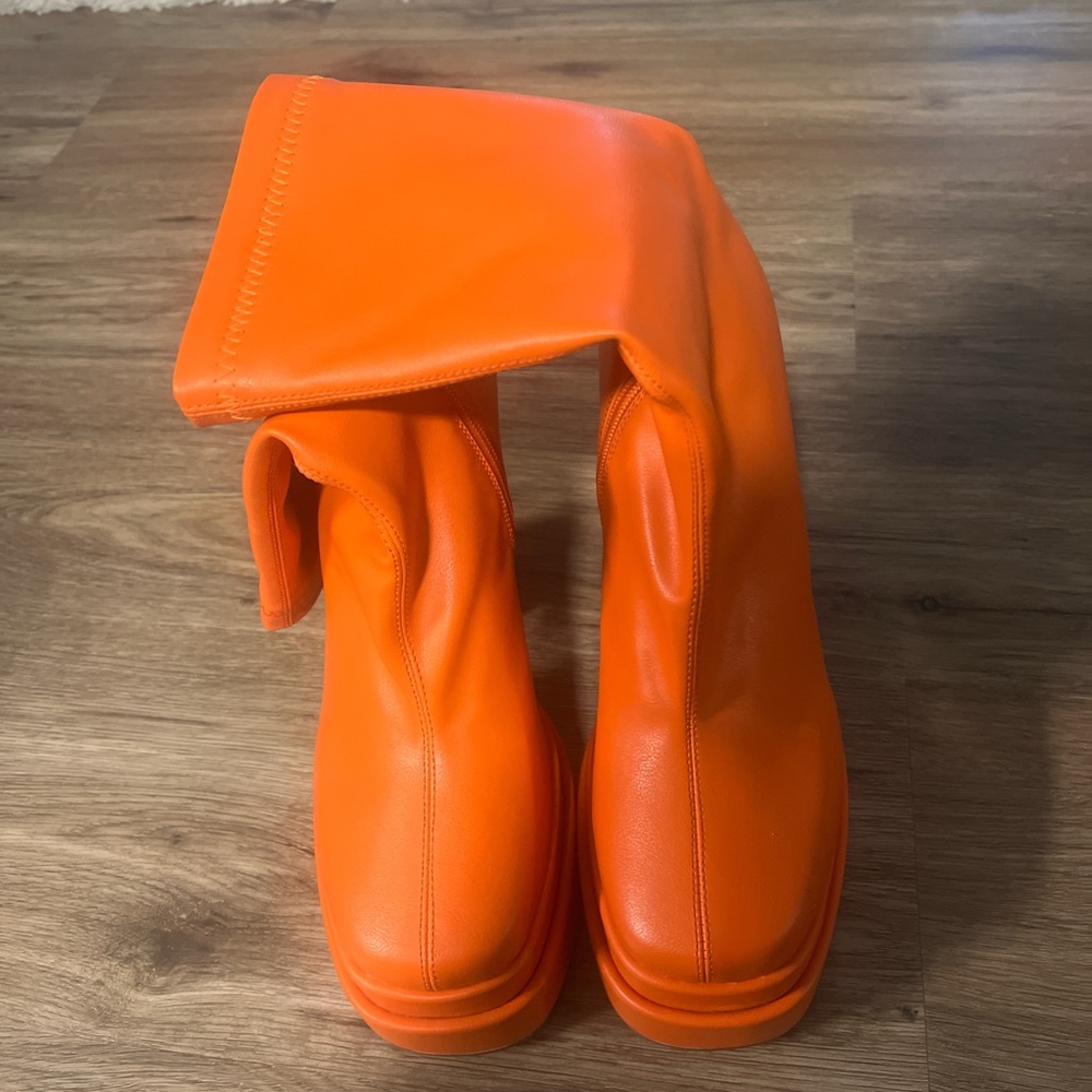 Size 7 orange boots